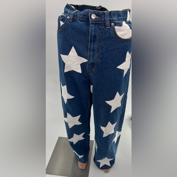 Urban Outfit BDG Dropped-Waist Straight Leg Jean - Star Print NWOT - Picture 1 of 5